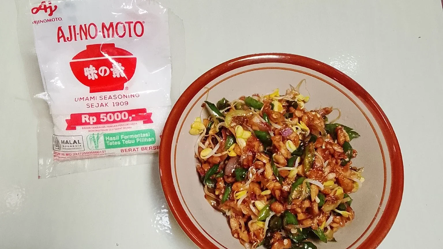 oseng kecambah&tempe ala ajinomoto