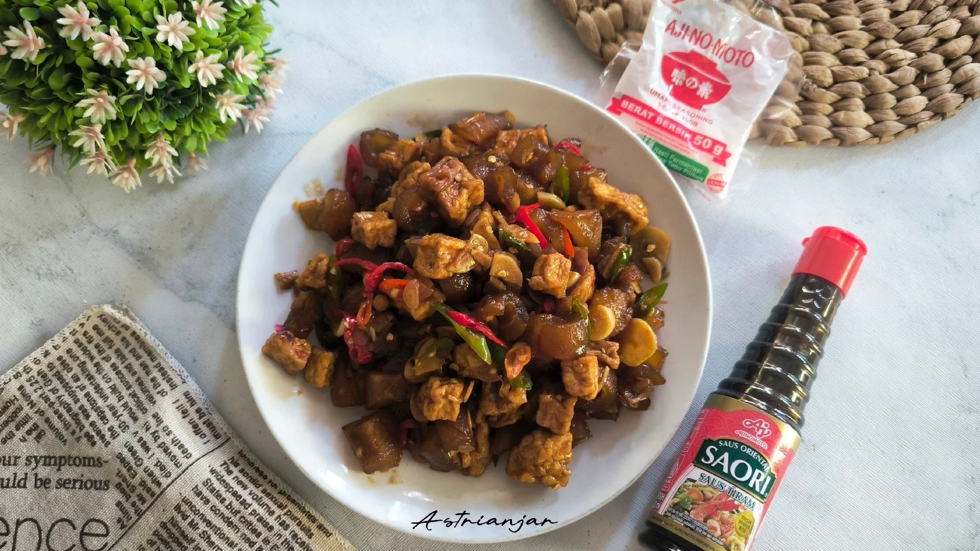 Oseng Kikil Tahu Saus Tiram