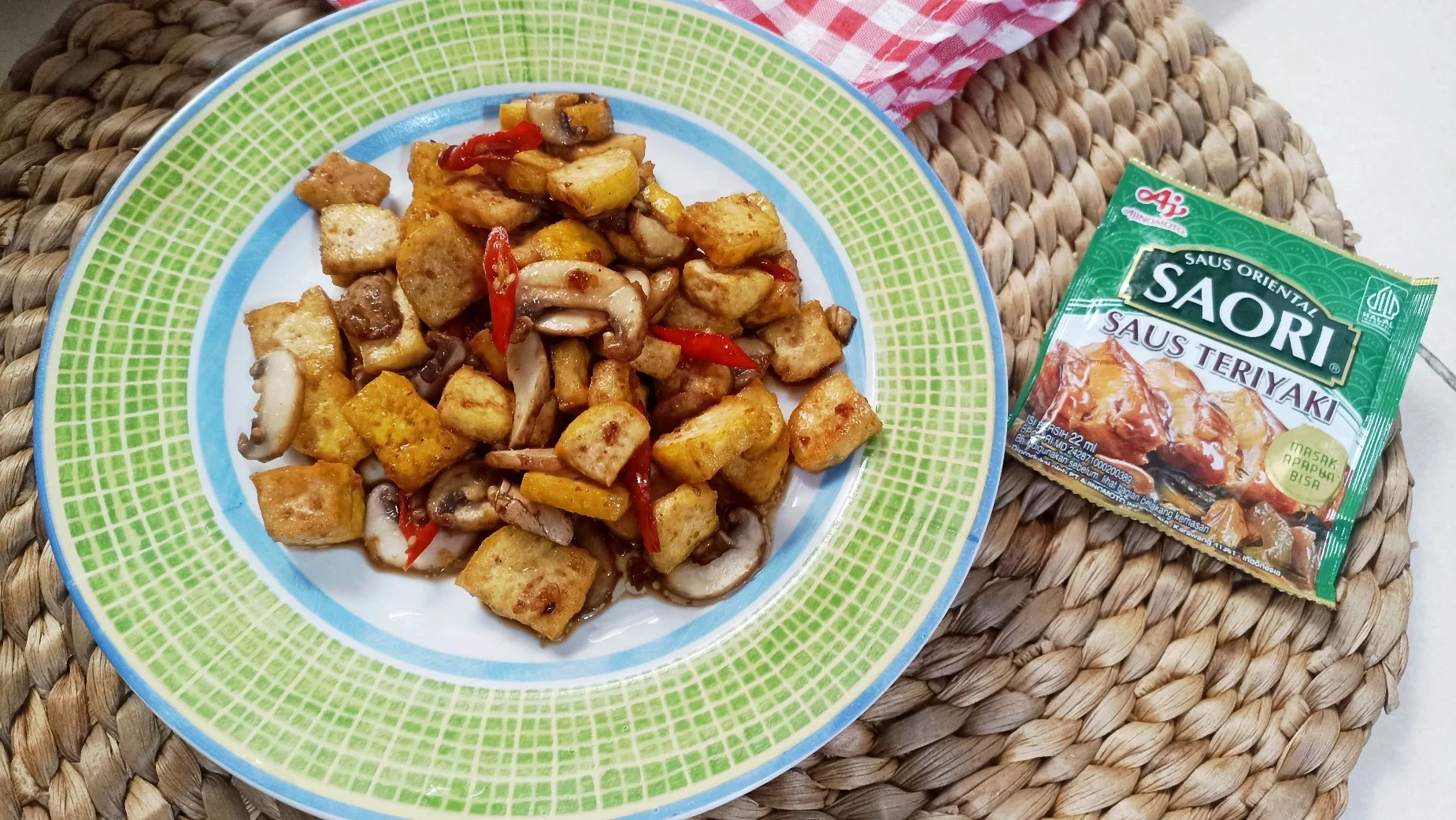 Oseng Tahu Jamur Teriyaki