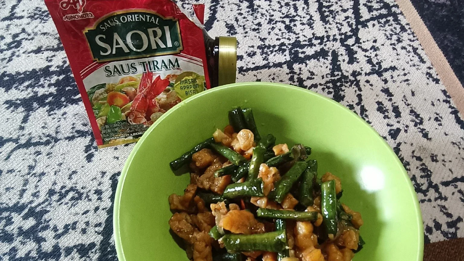 Oseng tempe kacang panjang 