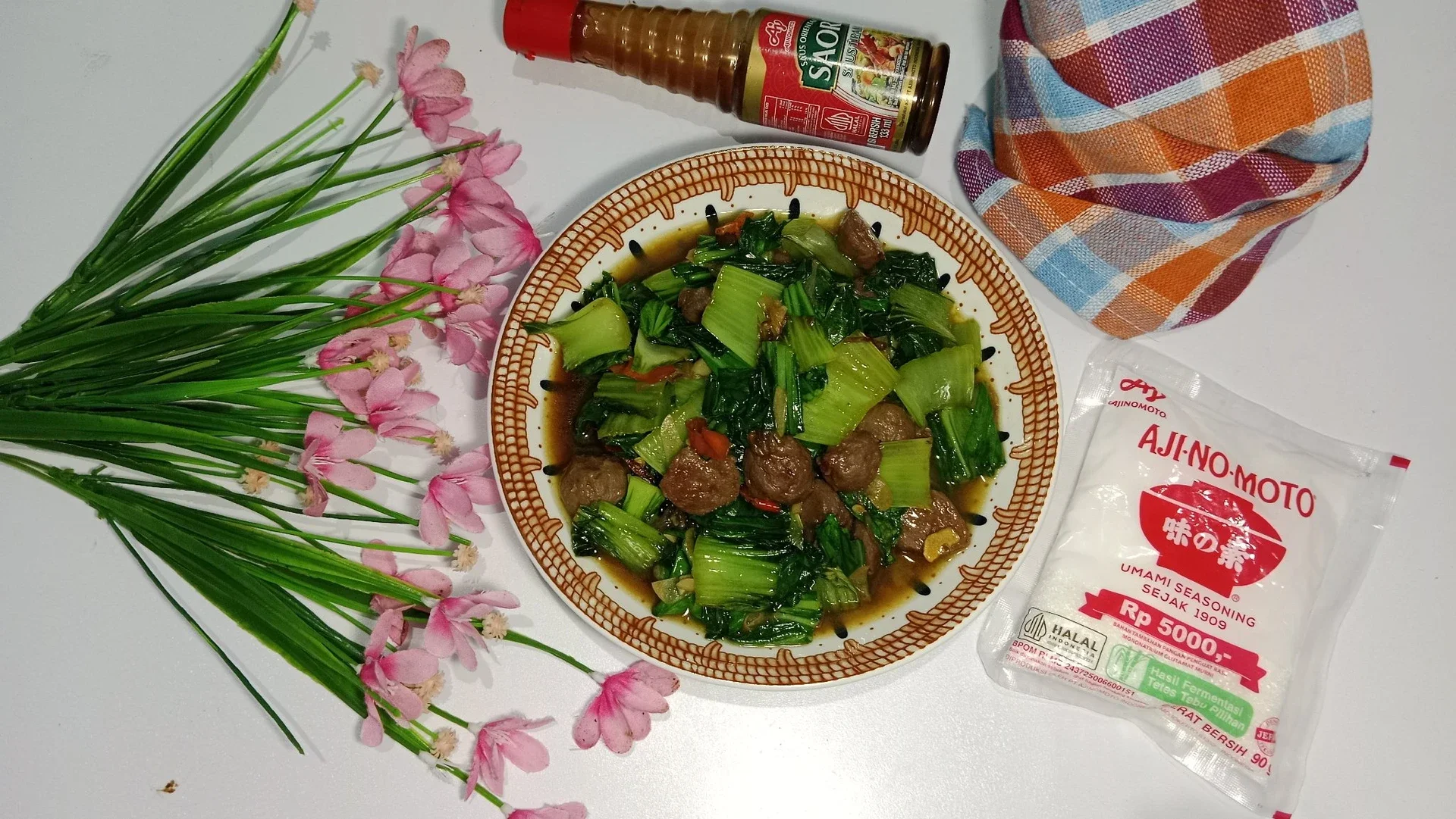 Pakcoy Bakso Masak Tumis
