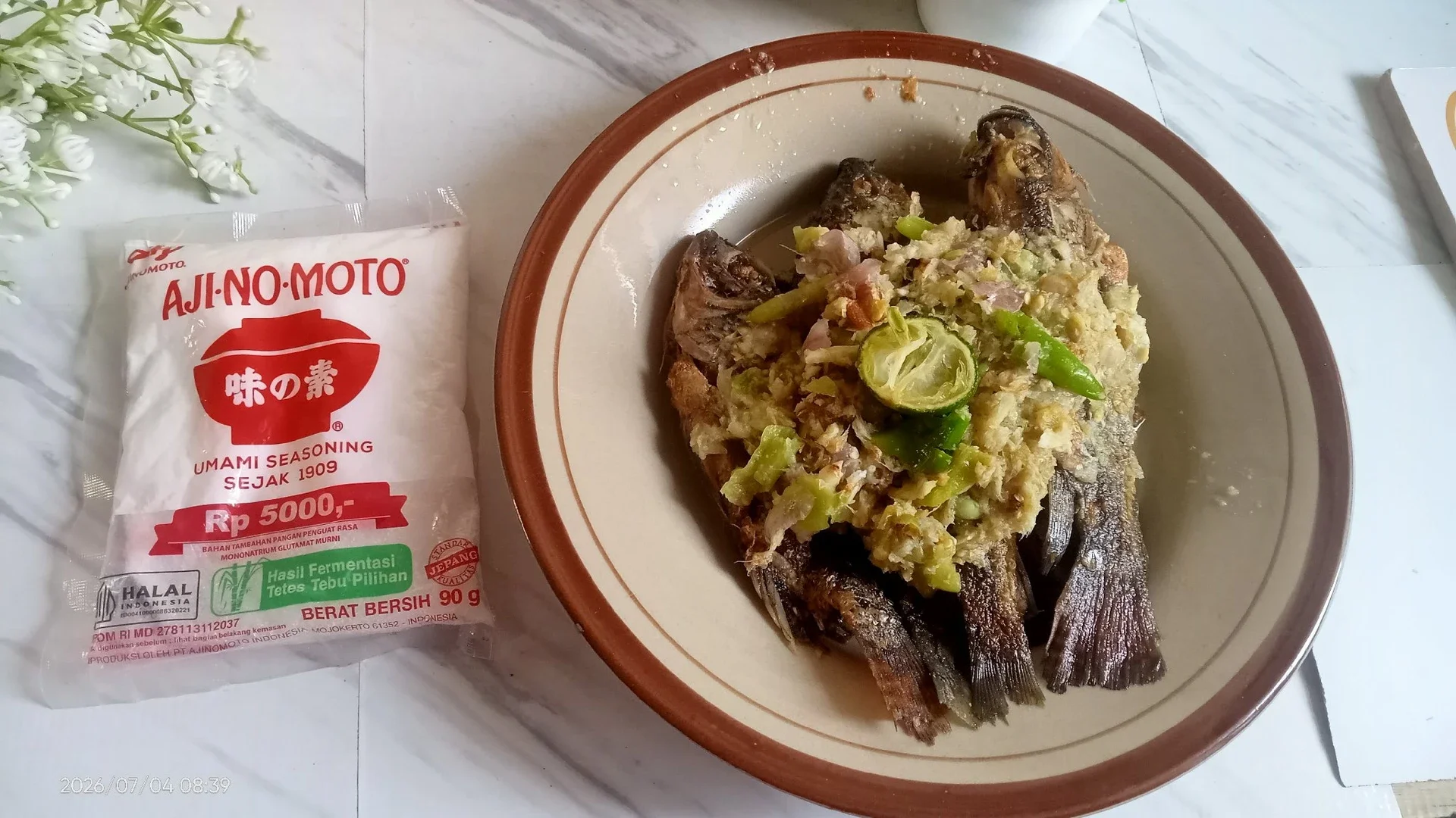 Pecak Ikan Mujair 