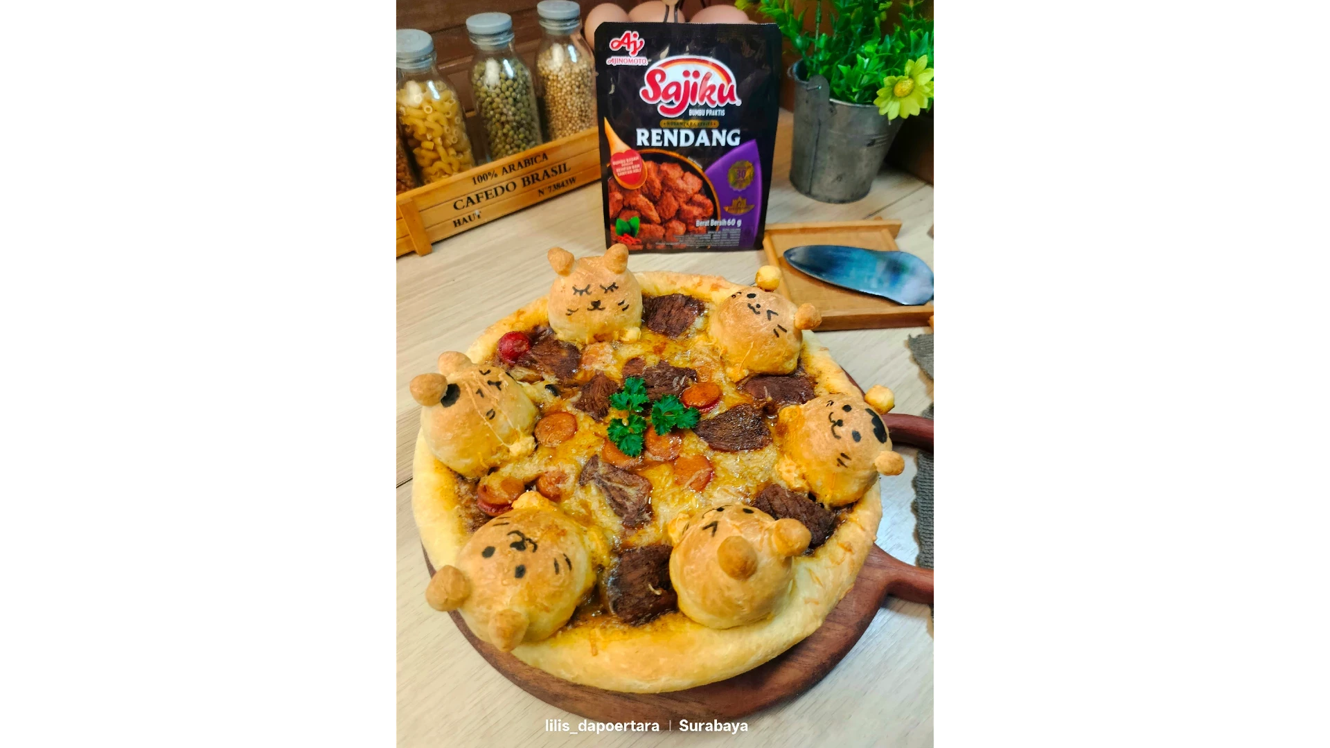 Pizza Rendang Daging Sapi