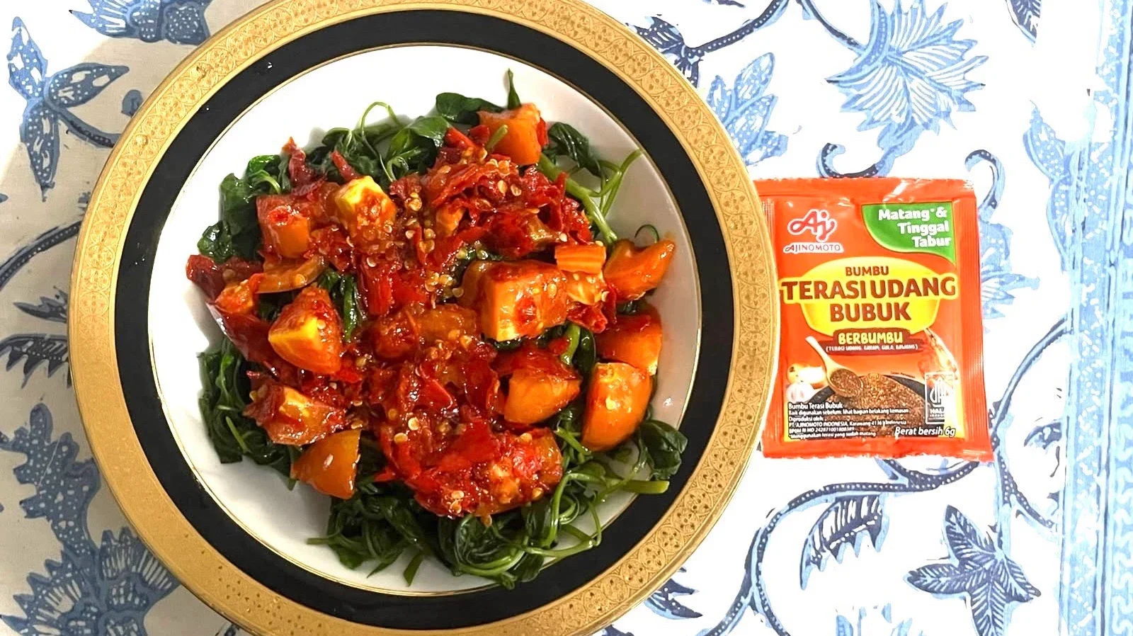 Plecing kangkung ala Ajinomoto 