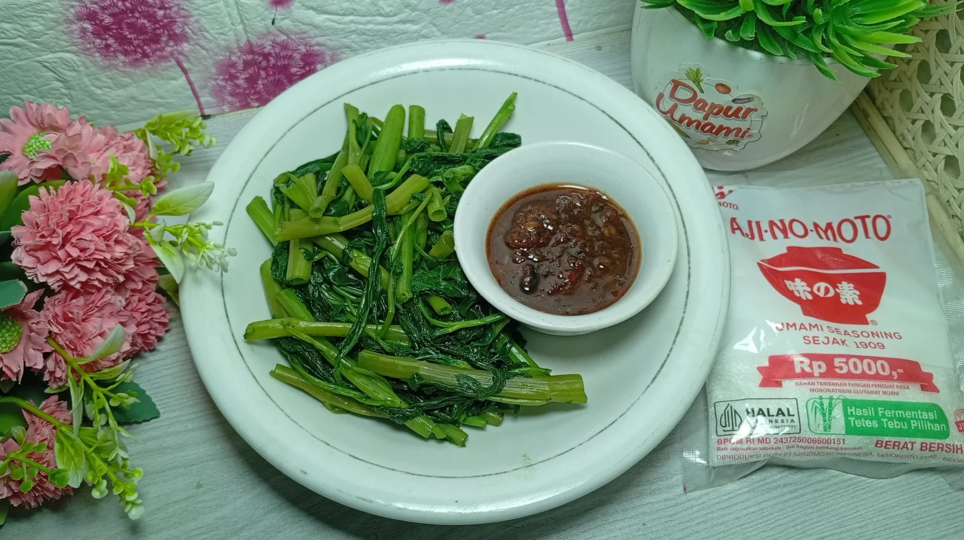 Plencing Kangkung ala Ajinomoto 