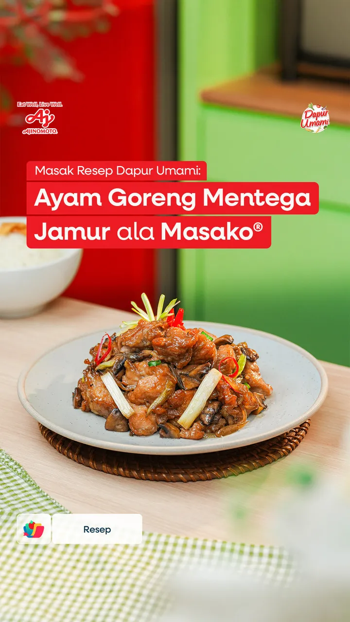 Ayam Goreng Mentega Jamur ala AJI-NO-MOTO®