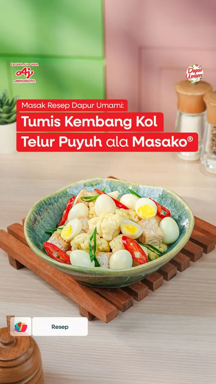 Tumis Kembang Kol Telur Puyuh ala Masako®