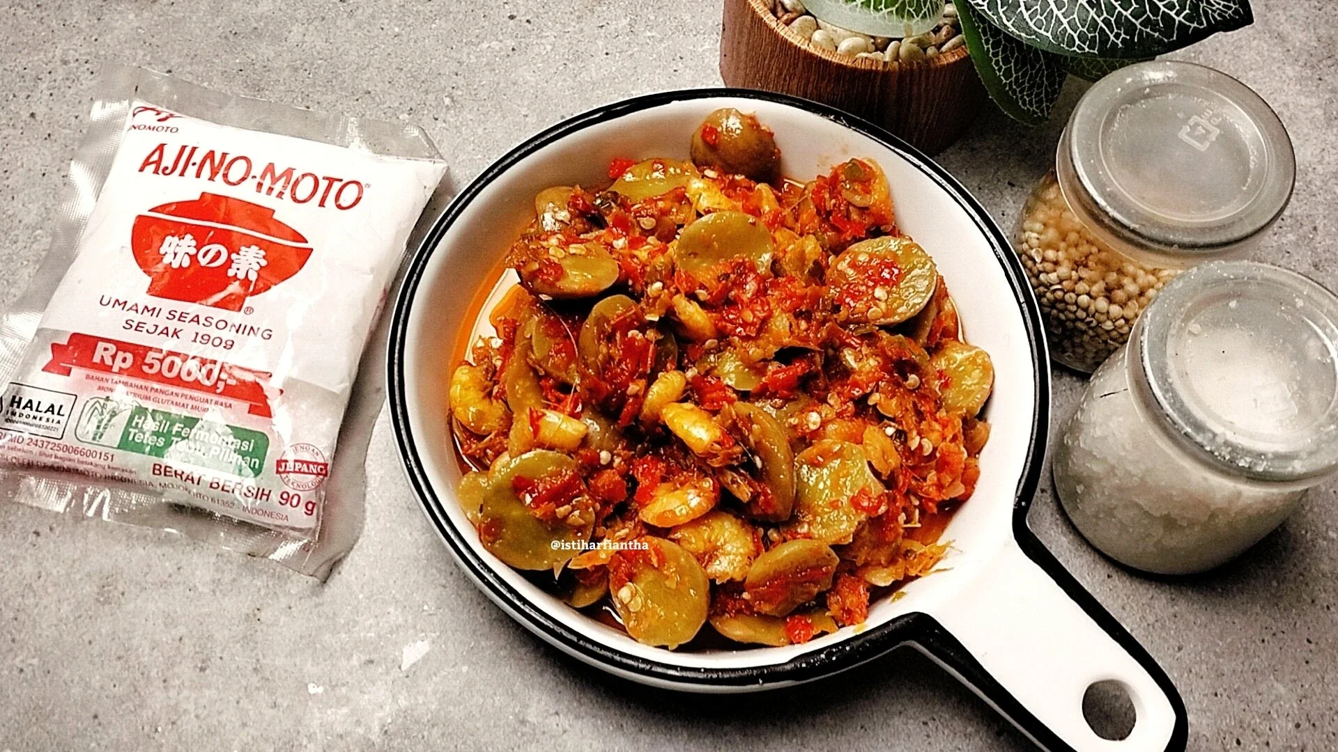 Recook Balado Jengkol Udang