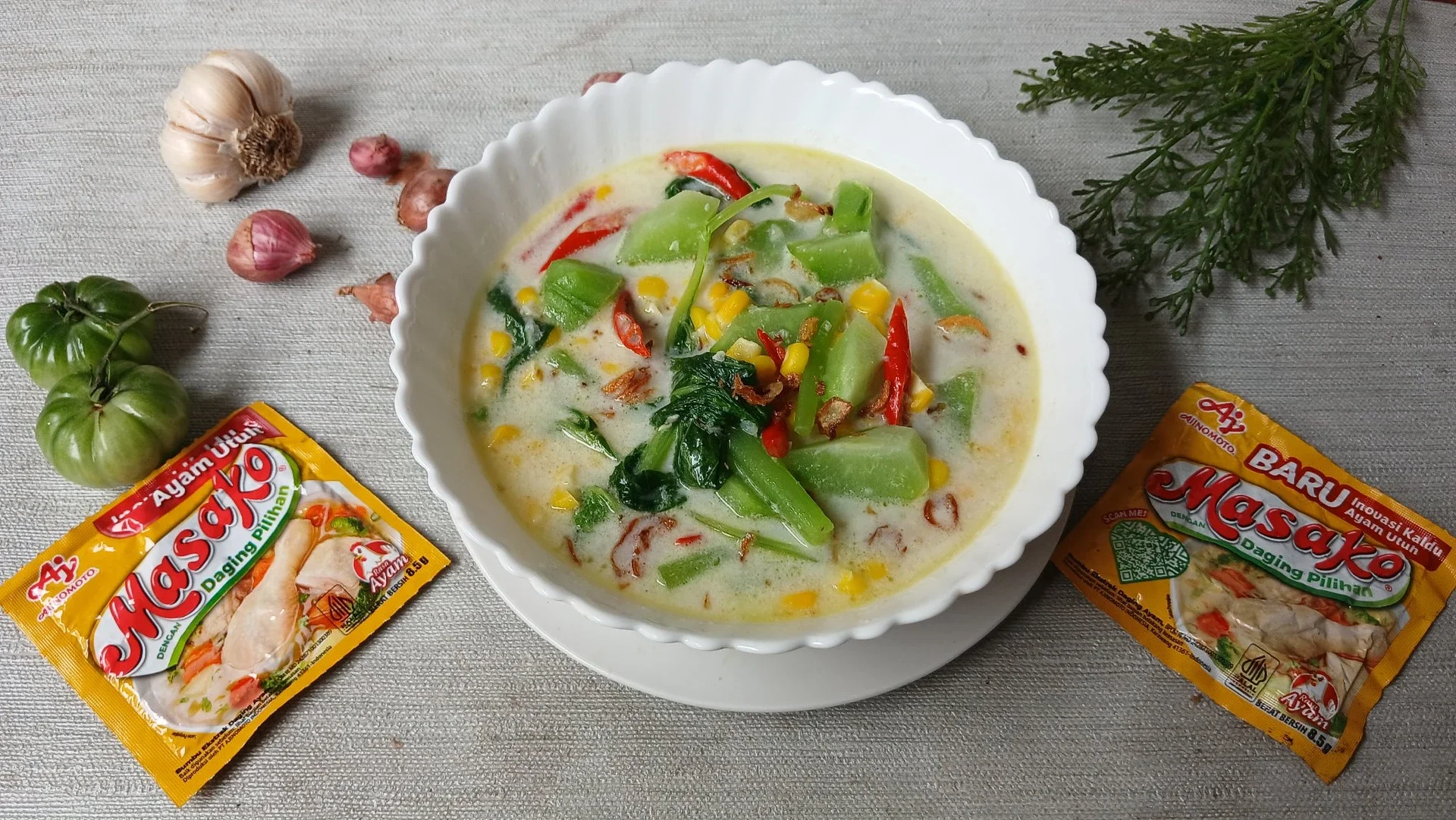 Recook Bobor Bayam ala Masako® #RecookResepViral