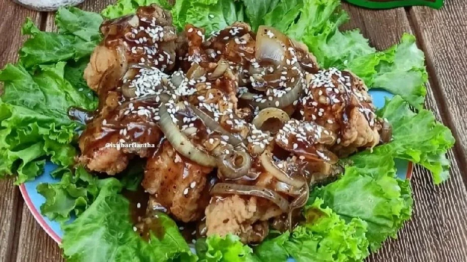 Recook Chicken Crispy saus lada hitam