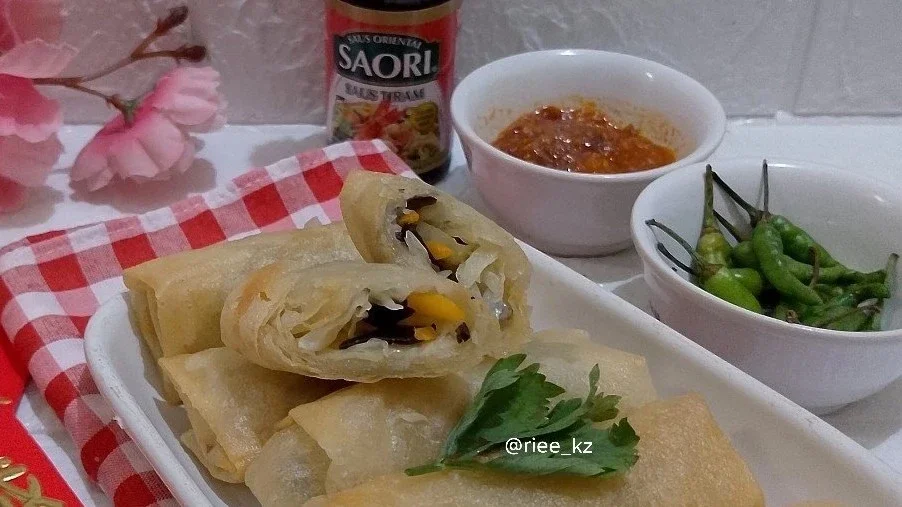 Recook Lumpia isi jamur kuping