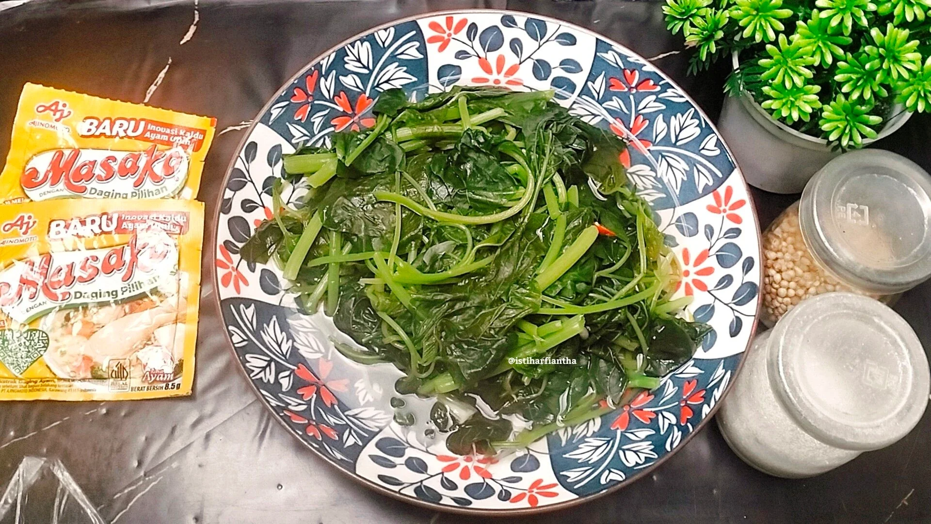 Recook sayur bayam simple