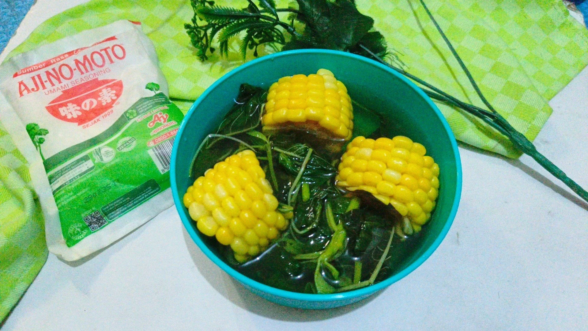 Recook Sayur Bening Bayam Jagung