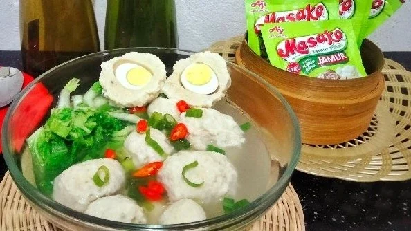 Recook Sop Bakso Telur Puyuh