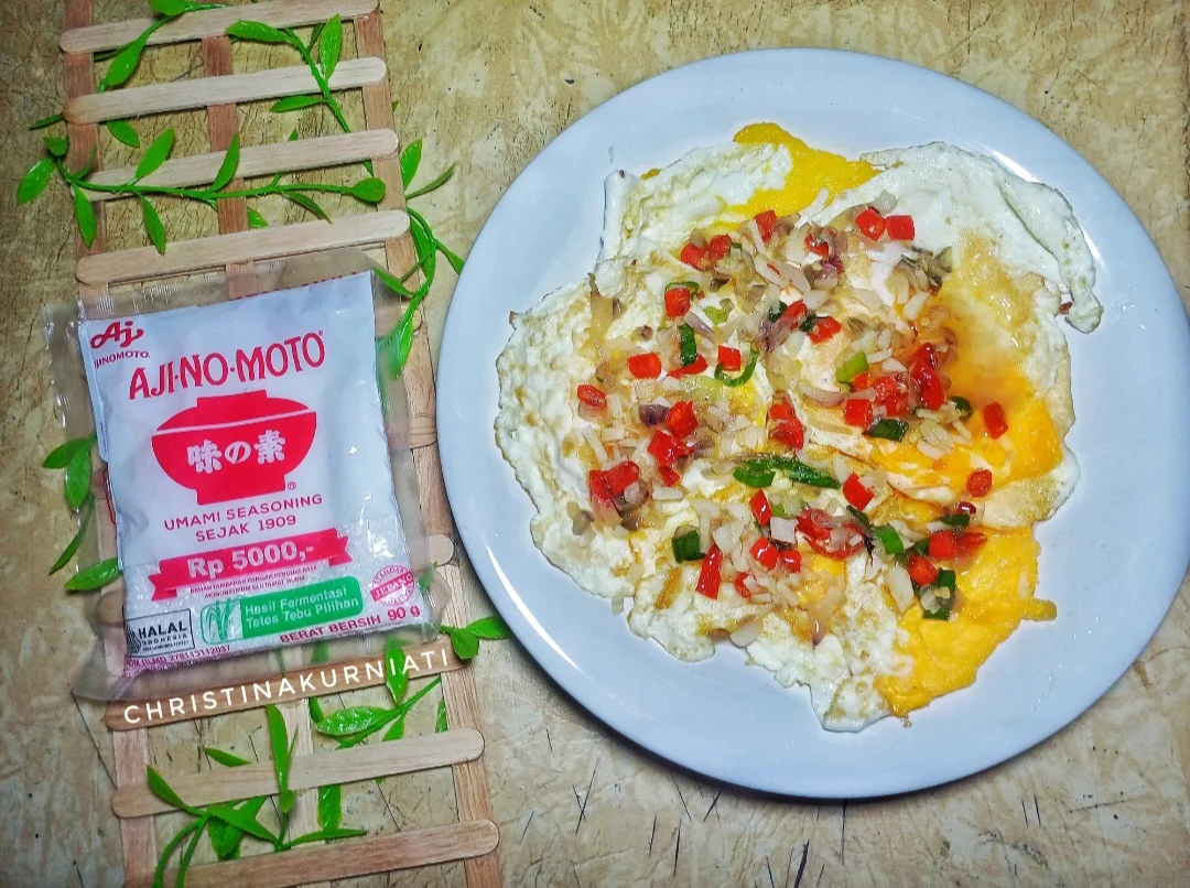 Recook Telur Ceplok Oseng Bawang ala AJI-NO-MOTO®