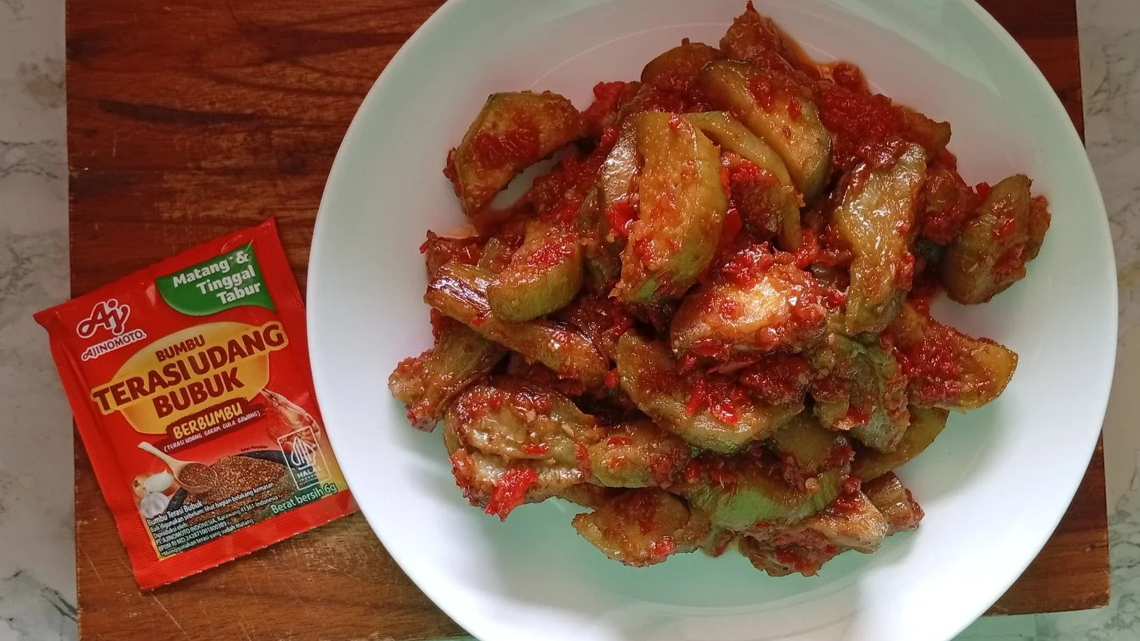 Recook Terong Balado Terasi ala AJINOMOTO® Terasi Udang