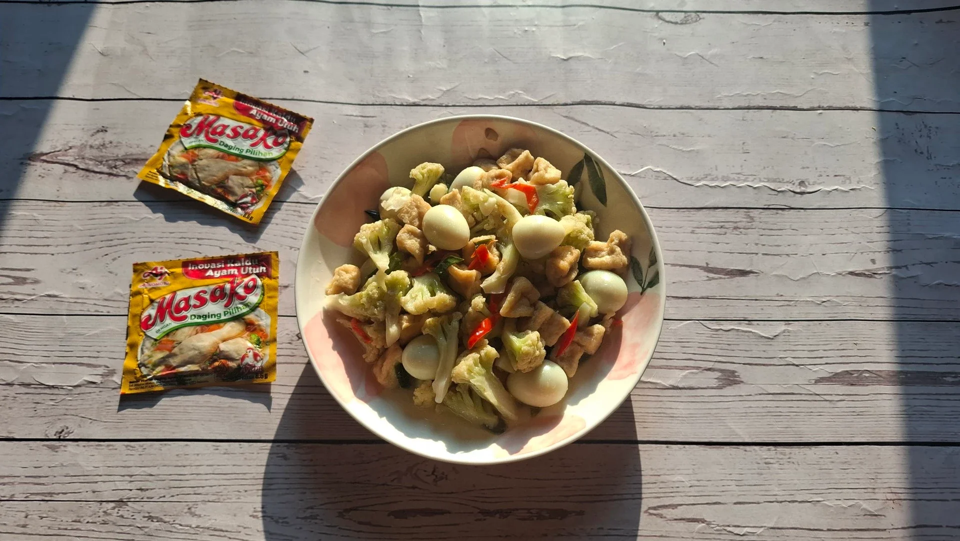 Recook Tumis Kembang Kol Telur Puyuh ala Masako®
