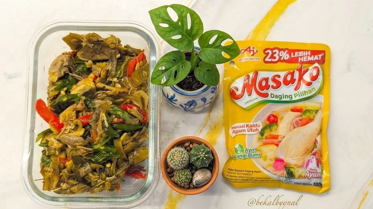 Recook Tumis Pedas Jantung Pisang