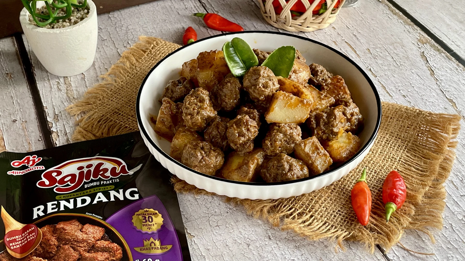 Rendang Bola Bola Daging Sapi & Kentang