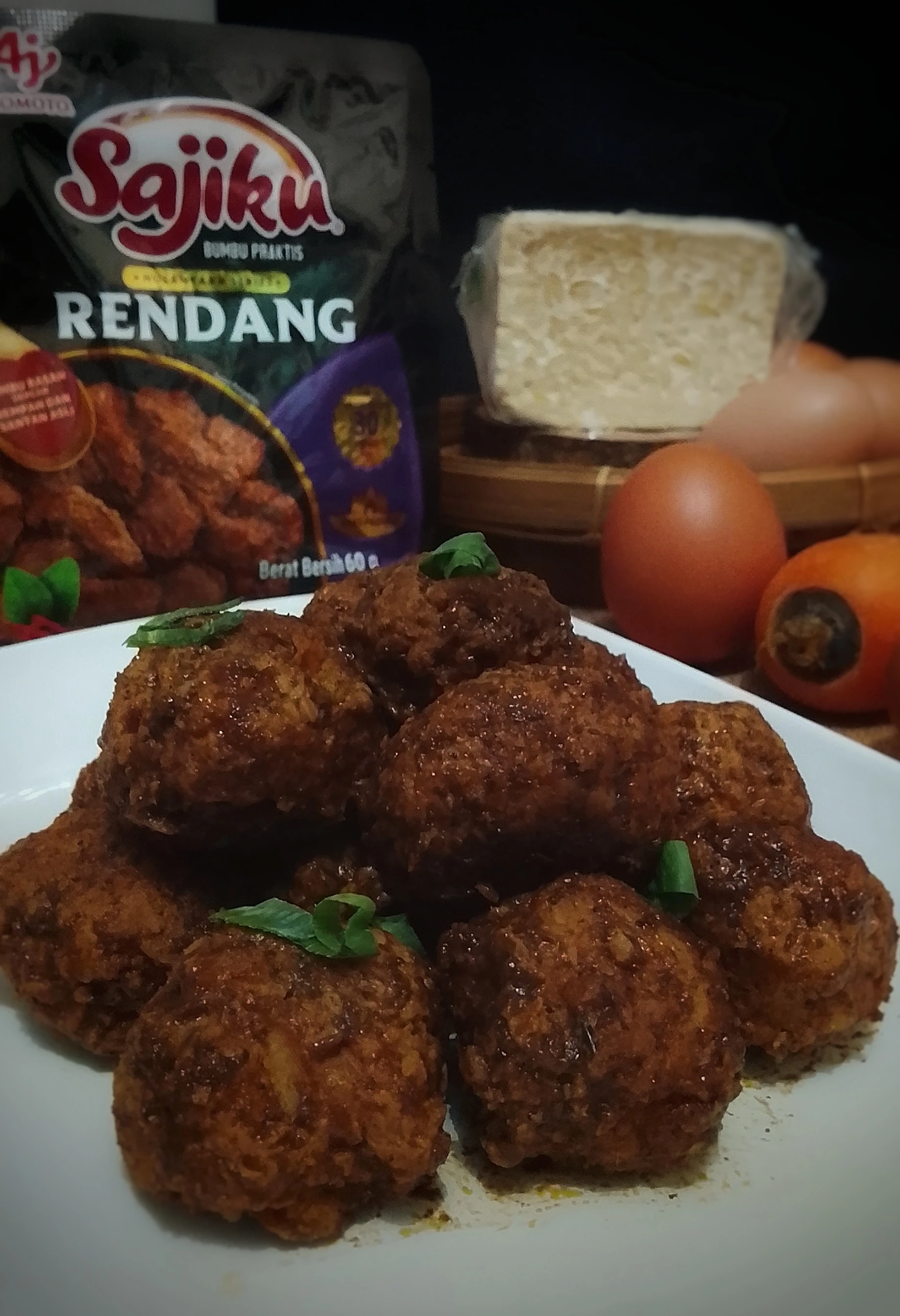 Rendang Bola-bola Tempe
