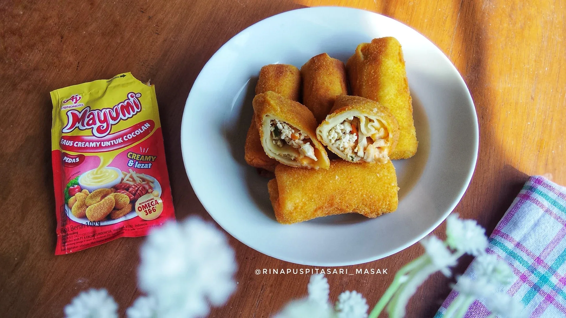 Risol Ayam Suwir Tahu Mayo Pedas ala Mayumi®