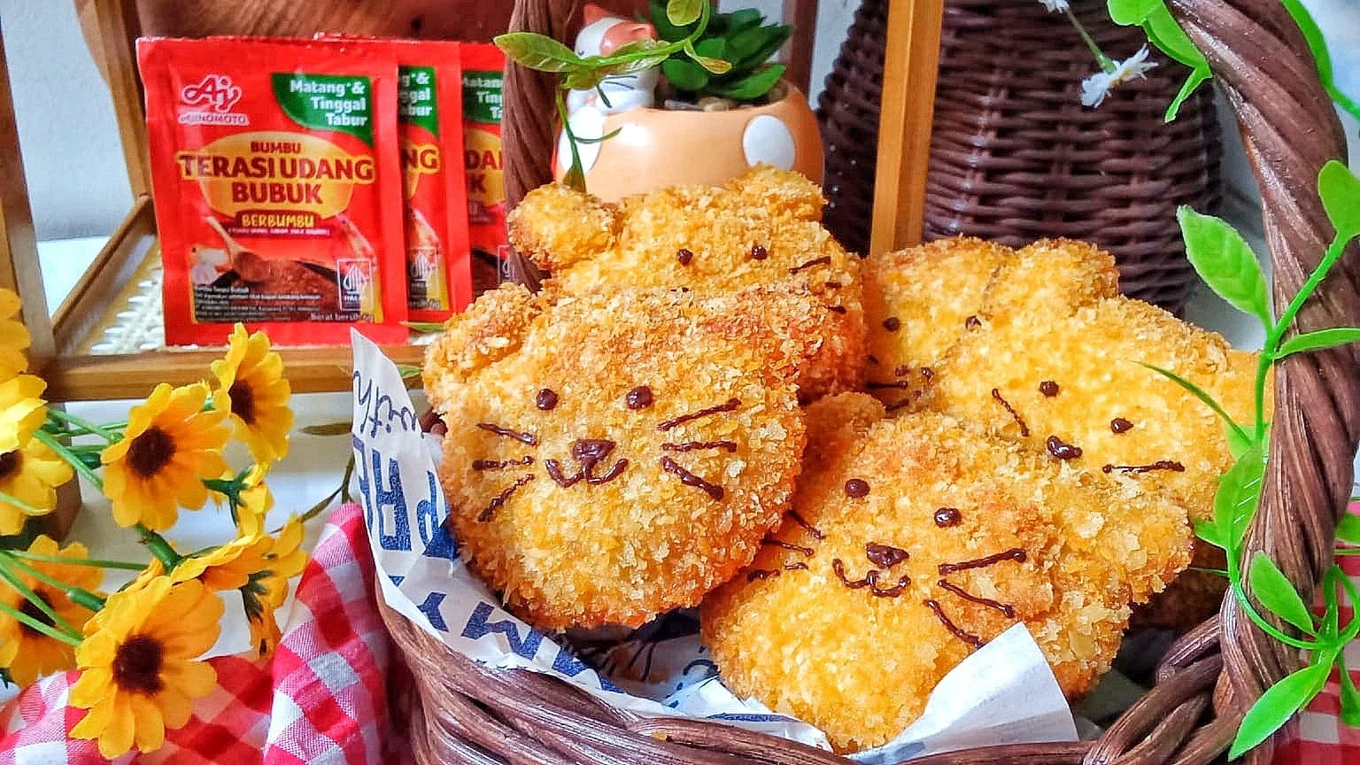 Roti Goreng Isi Ayam Tumis Kecombrang Terasi Ajinomoto #NikmatTanpaDrama #AjinomotoTerasiUdang