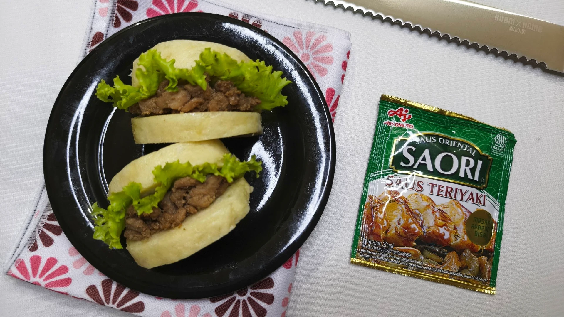 Roti Kukus Isi Ayam Teriyaki