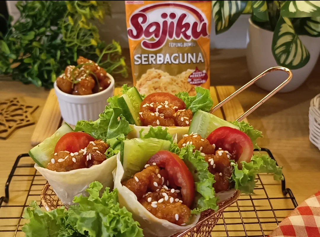 Sajiku® Honey Butter Chicken Popcorn with Tortilla Cone