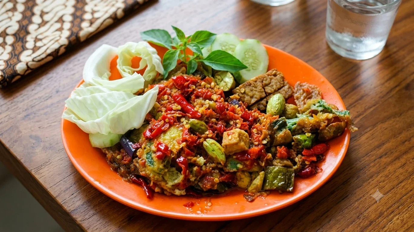 Sambal Campur Tempe Petai 