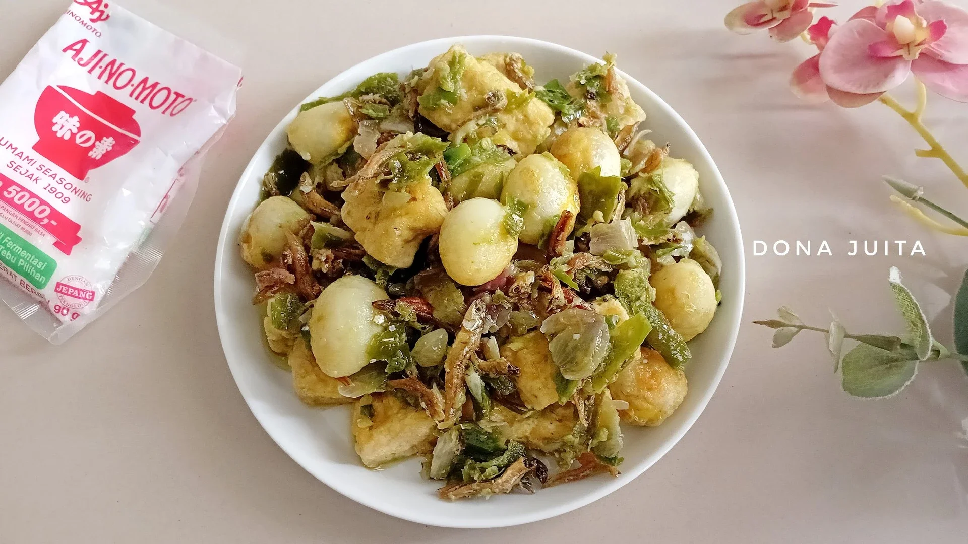 Sambal Ijo Campur (Tahu Telur Teri)