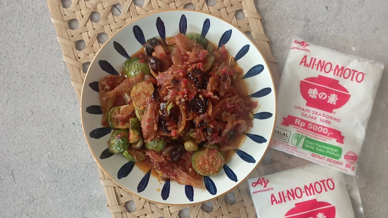 sambal jolang jaling mix ikan asin dan terong 