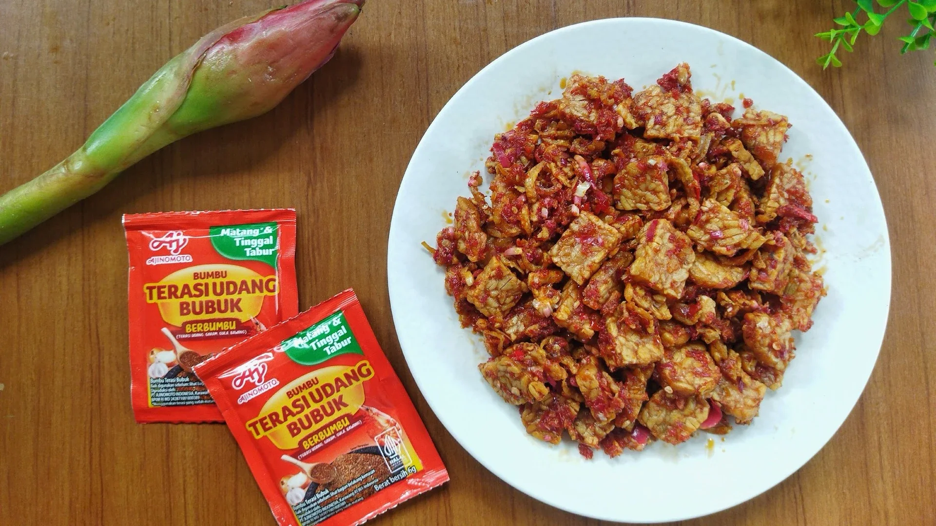 Sambal kecombrang teri tempe 
