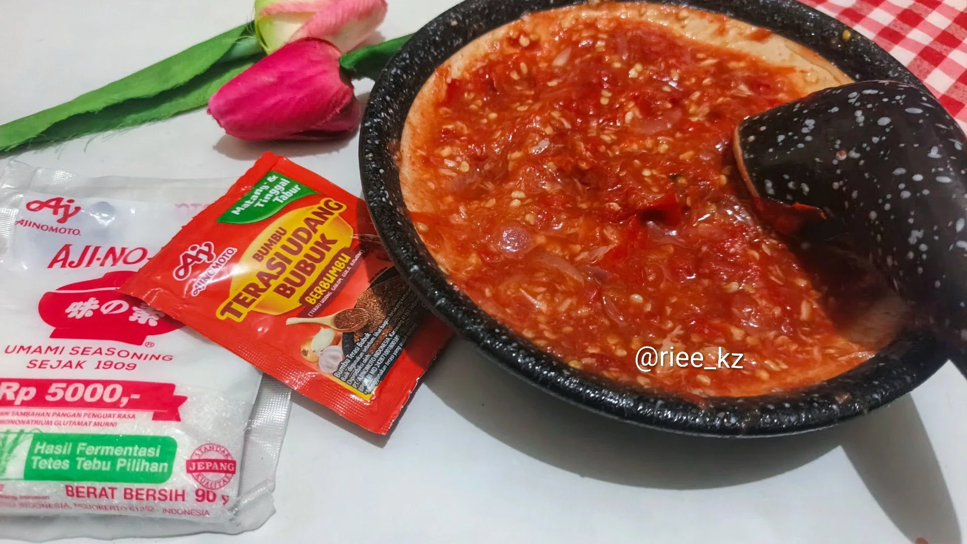 sambal rebus terasi Ajinomoto 