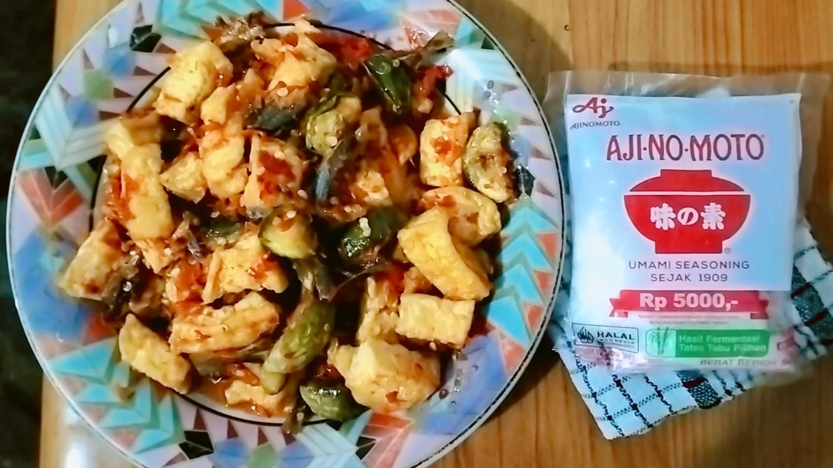 Sambal Terong Tahu Ikan Asin ala Ajinomoto 