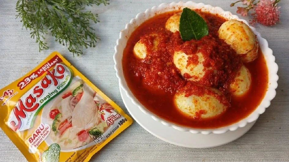 Sambalado Telur Kencur Masako