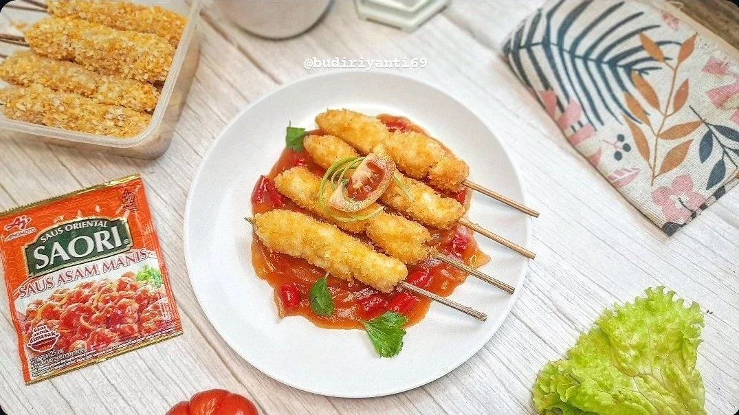 Sate Ayam Krispi Saus Asam Manis