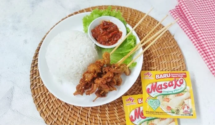 sate kulit goreng