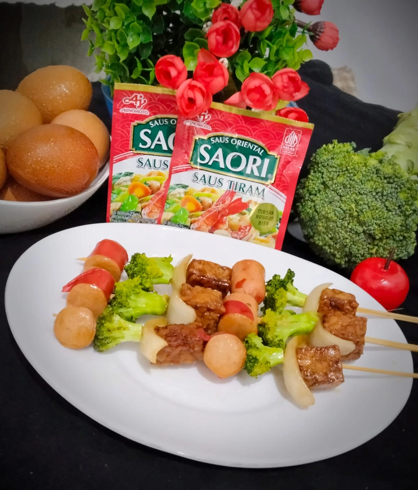 Sate Sosis Tempe Brokoli ala SAORI®