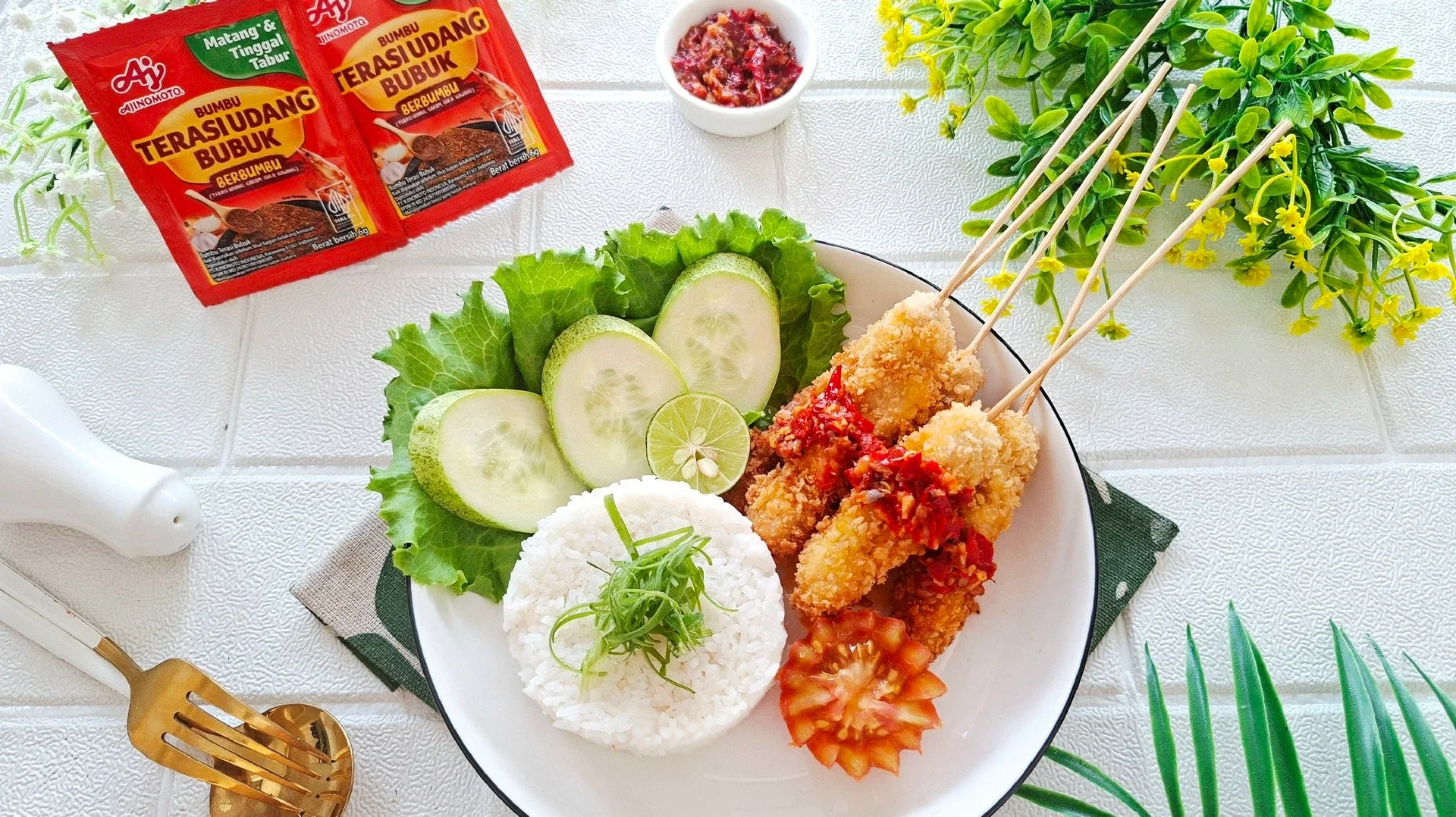 Sate Taichan Terasi Krispy ala Ajinomoto