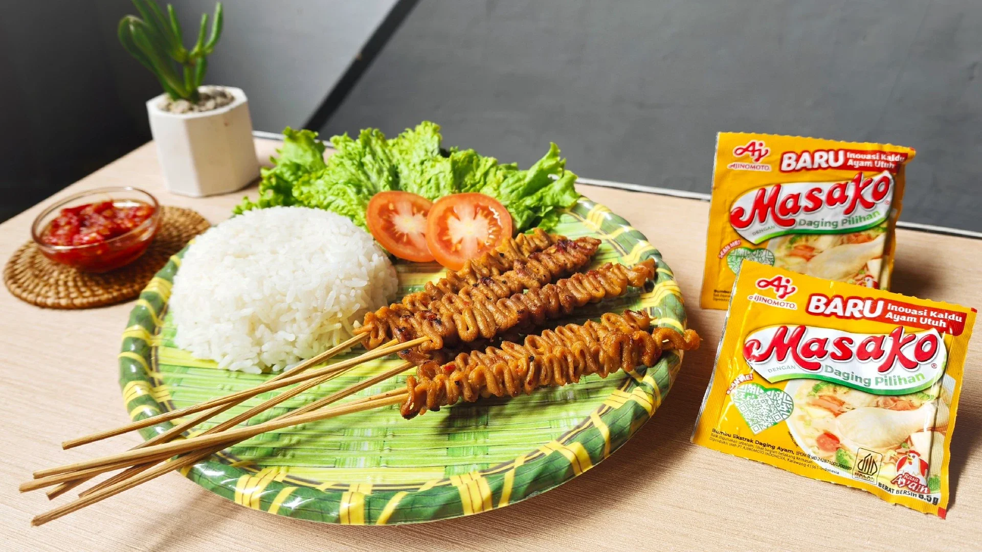 Sate Usus Ayam Masako 