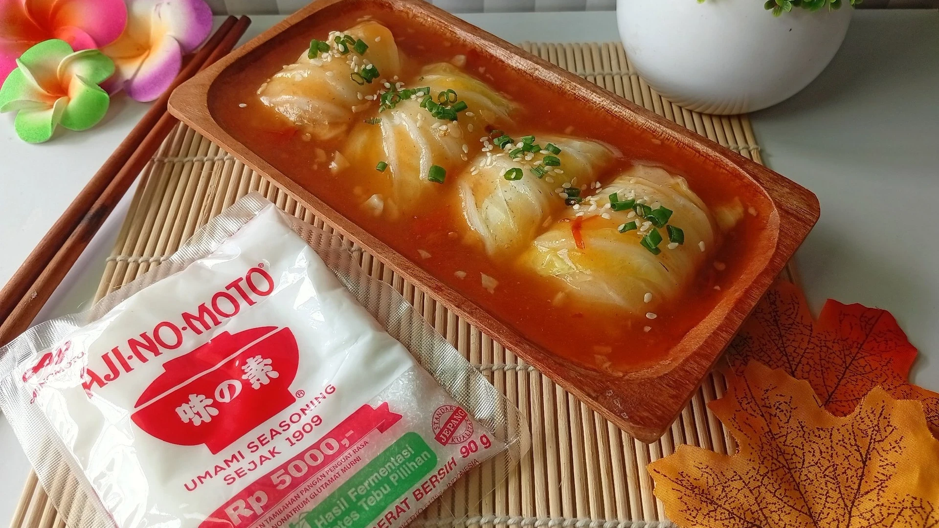 Sawi Gulung Ayam Buah Naga
