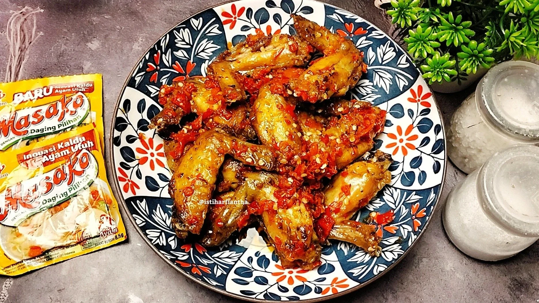 Sayap Ayam Cabe Merah Pedas ala MASAKO® #MasakanPenuhCinta