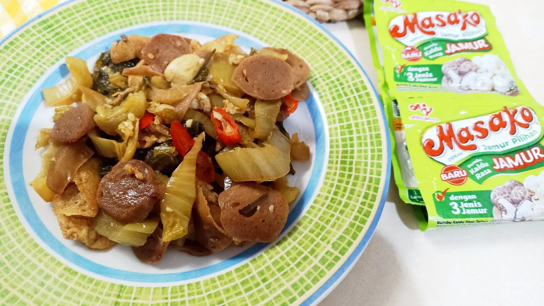 Sayur Asin Tumis Bakso