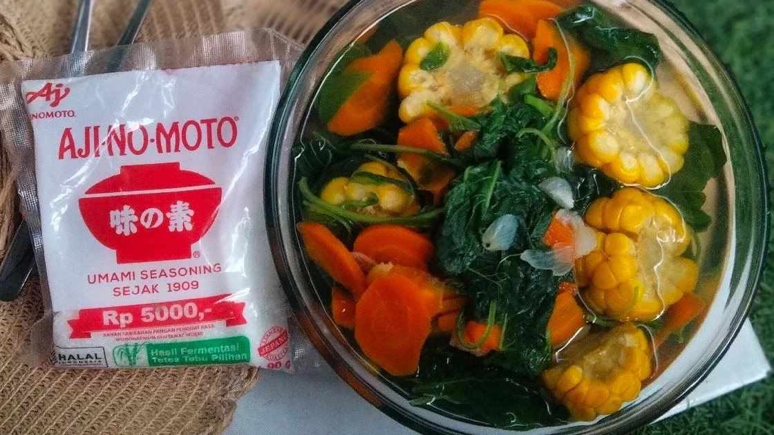 SAYUR BAYAM BENING ala AJINOMOTO