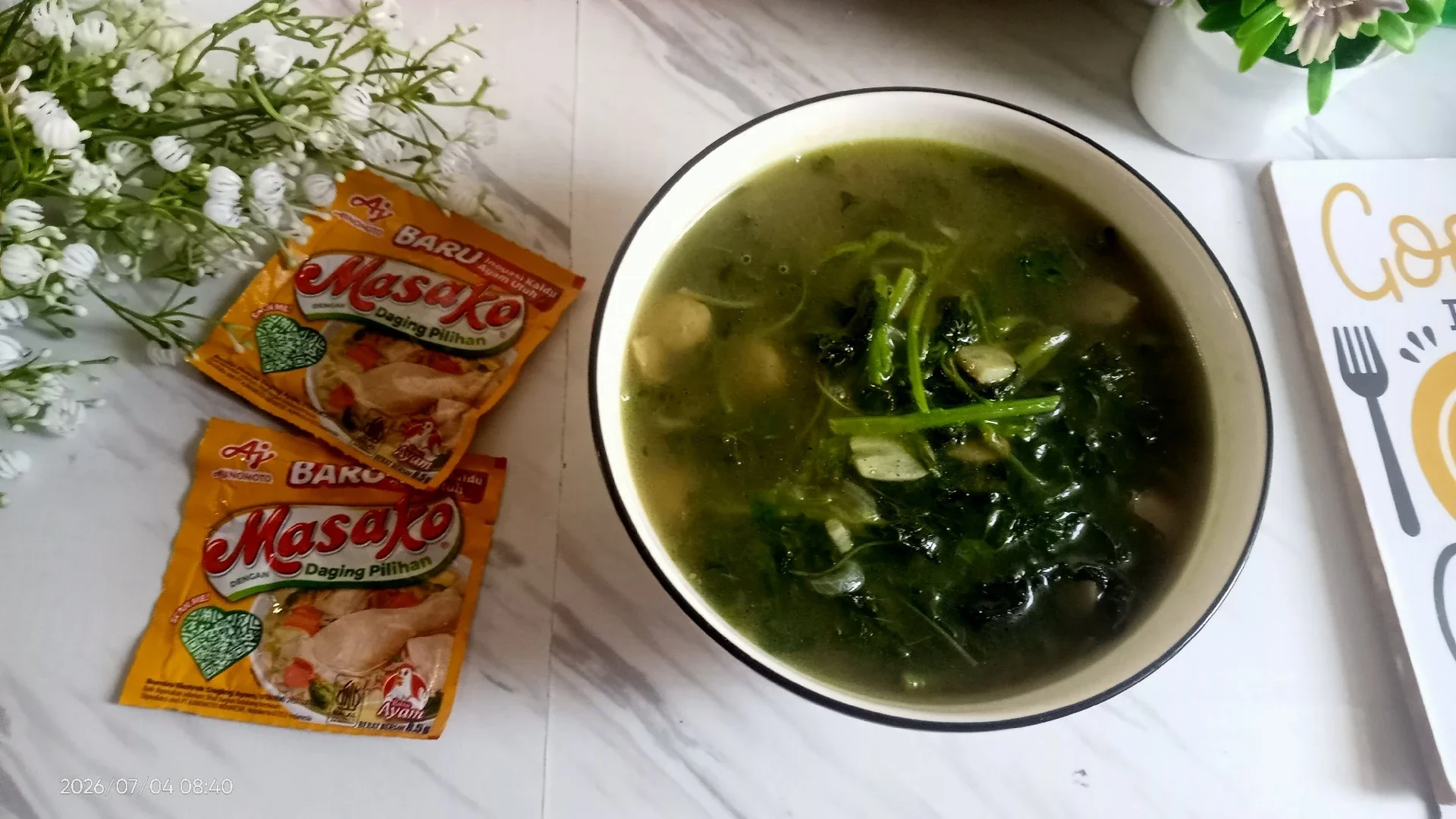 sayur bayam simple 