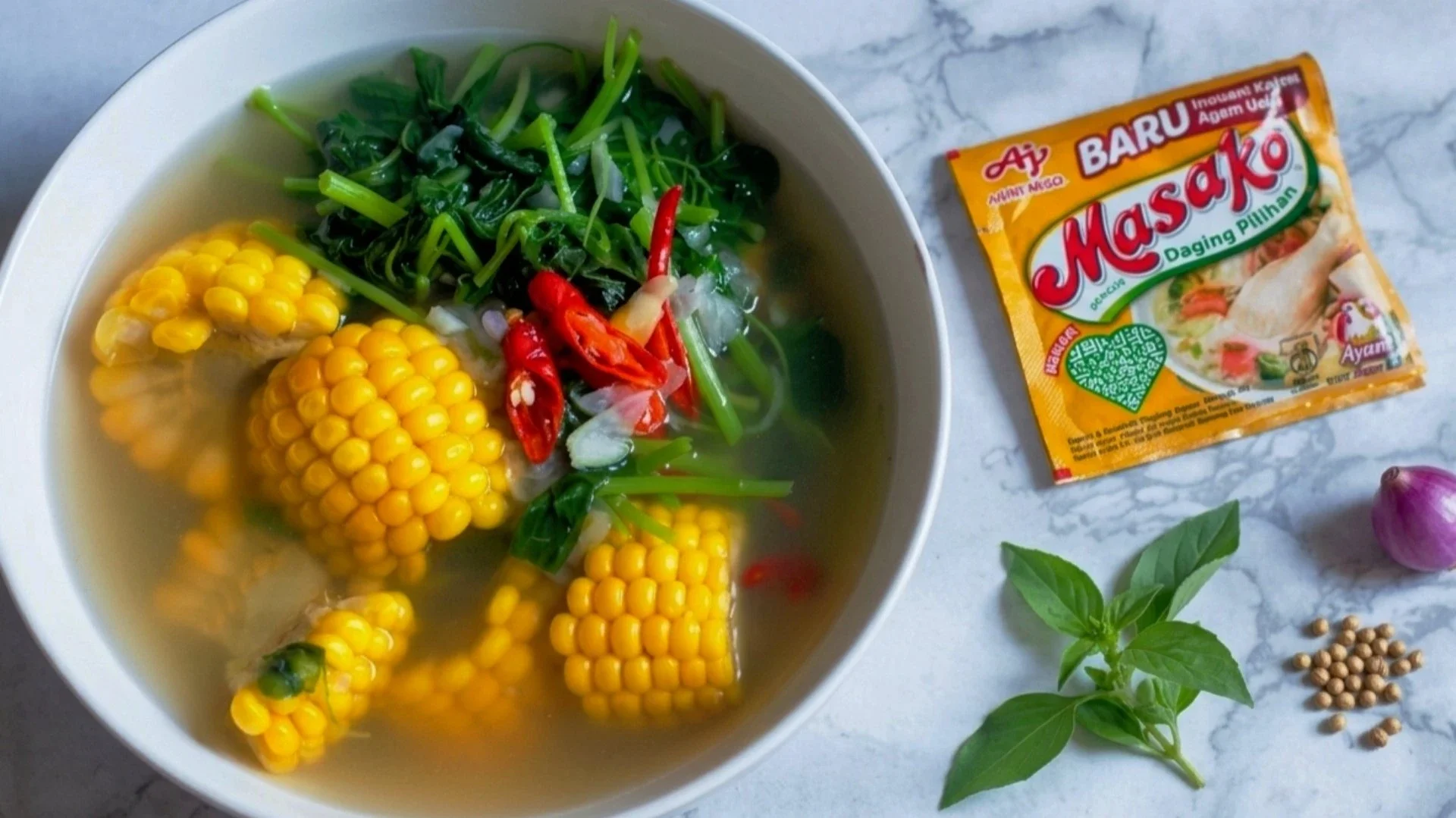 Sayur Bening Bayam Jagung