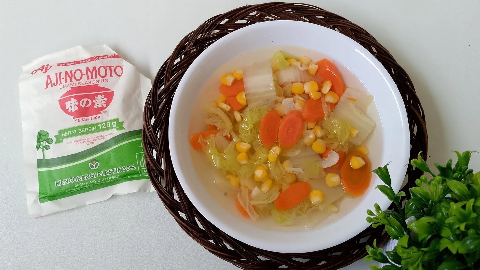 Sayur bening sawi putih, wortel,dan jagung #JagungUmami