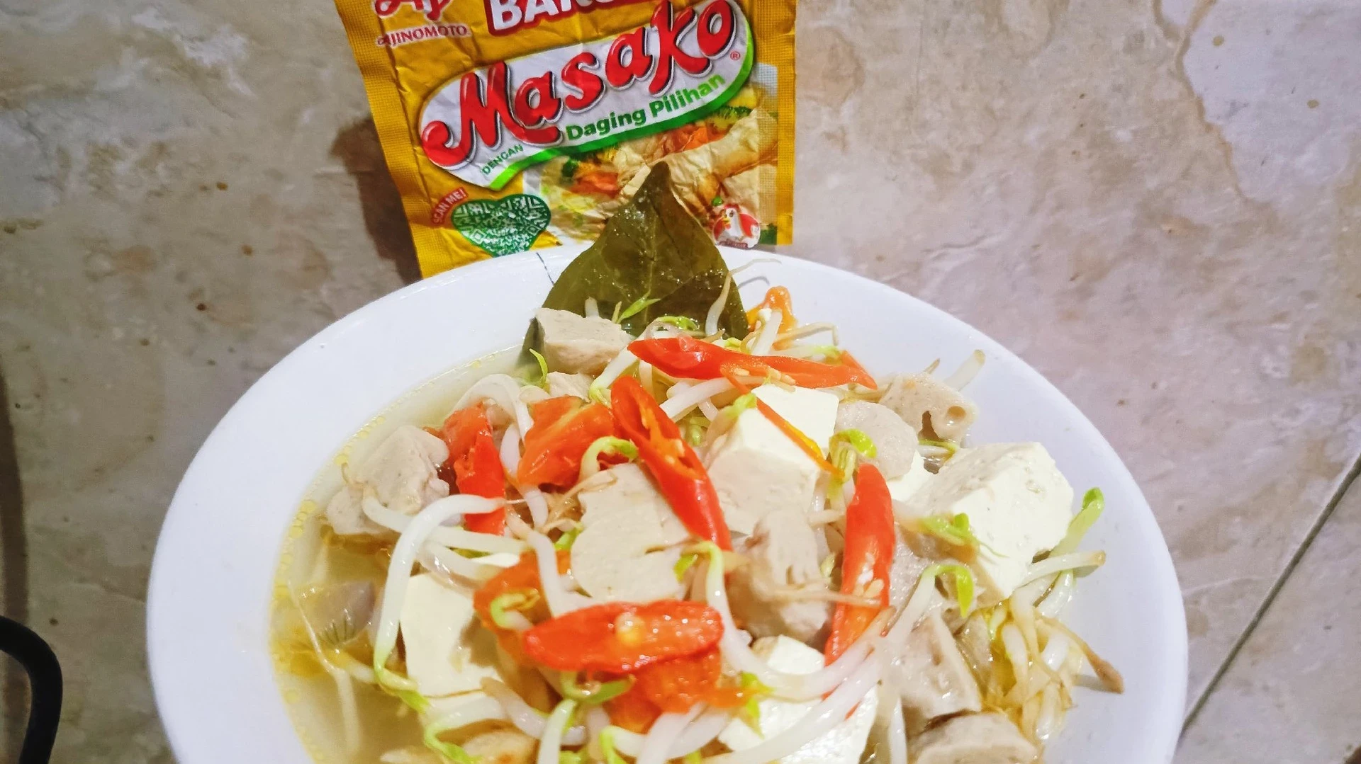 Sayur Bening Toge Tahu Bakso