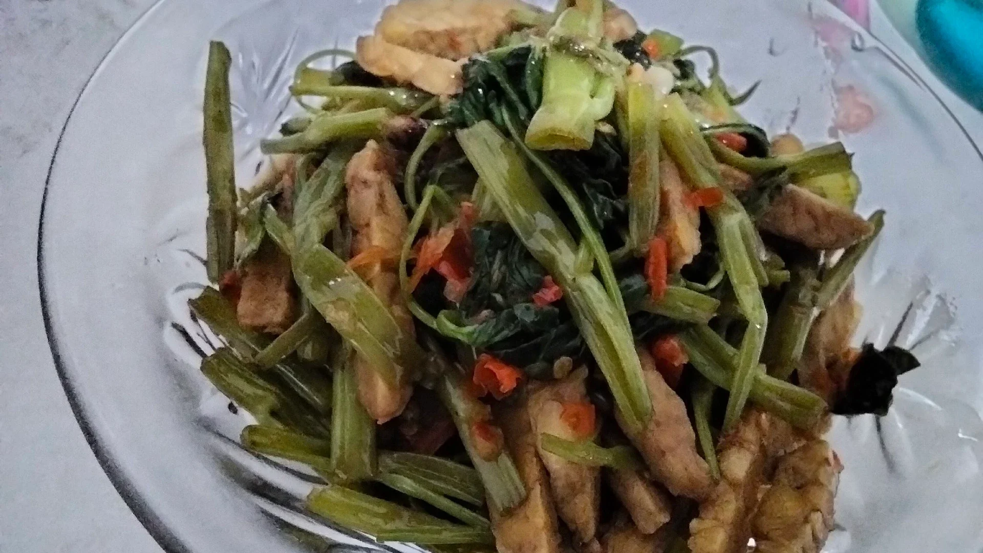 sayur kangkung tempe 