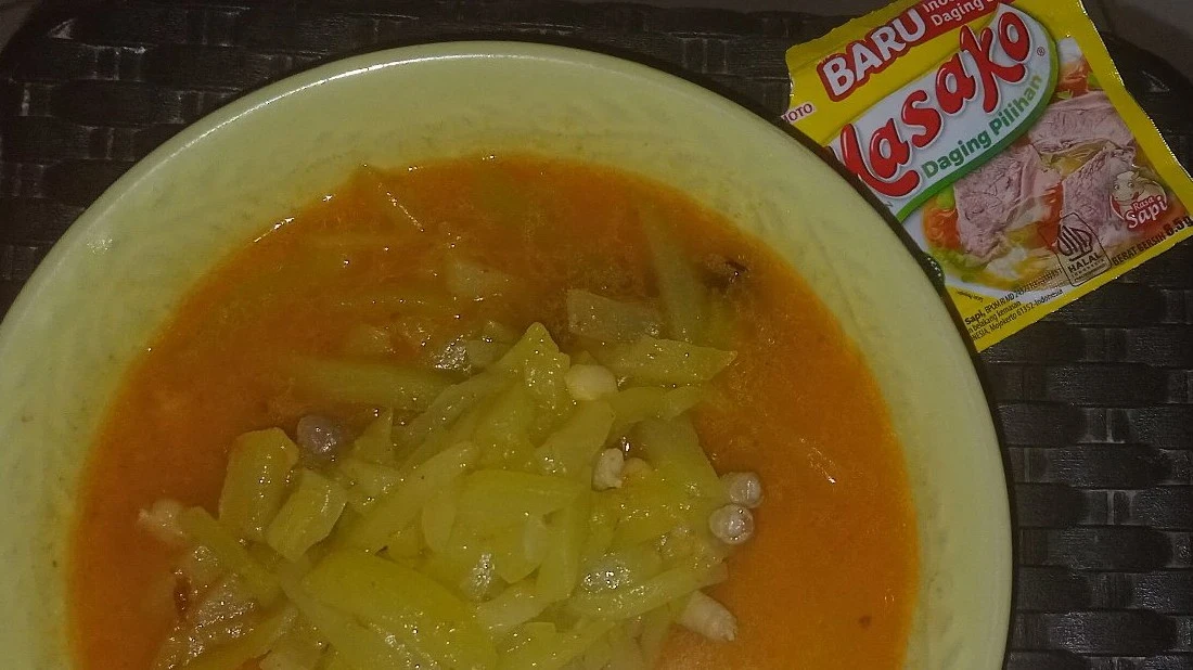 sayur labu siam kuah pedas